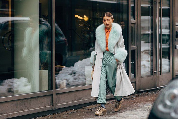 Streetstyle 2019 пастельное пальто