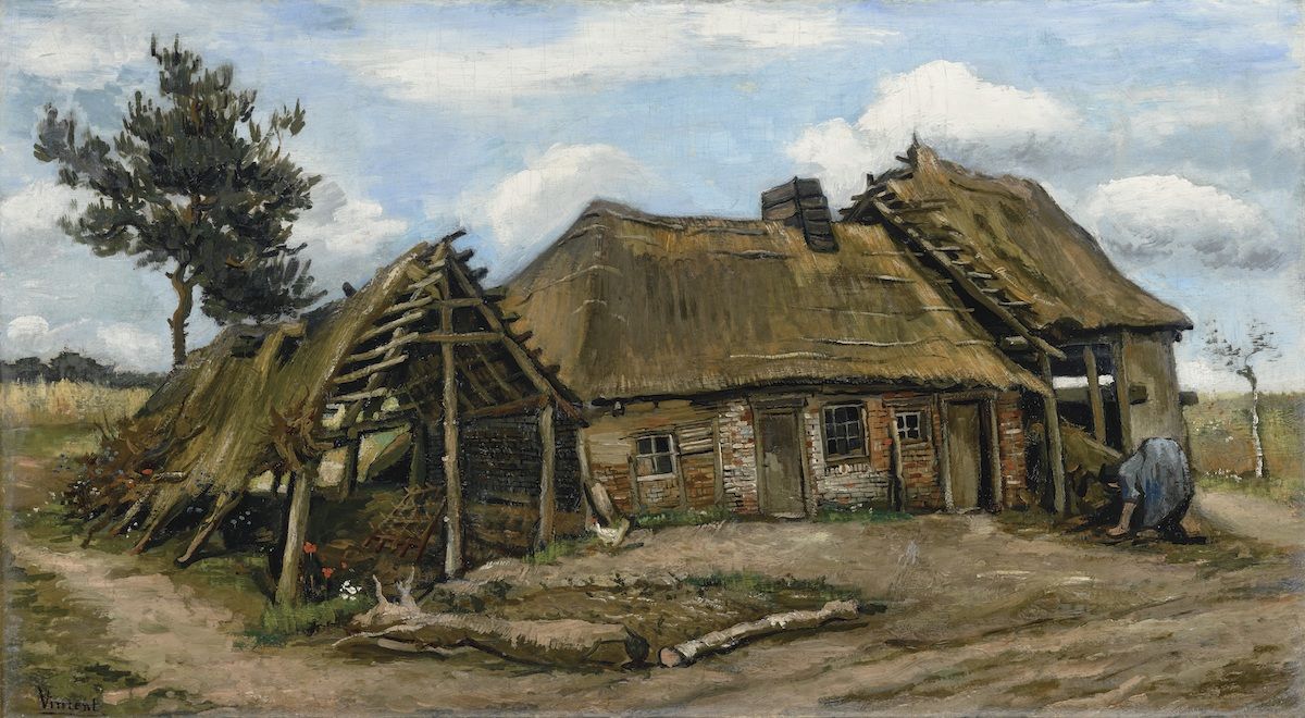 Полотно Винсента Ван Гога «Пейзаж с крестьянским домом»