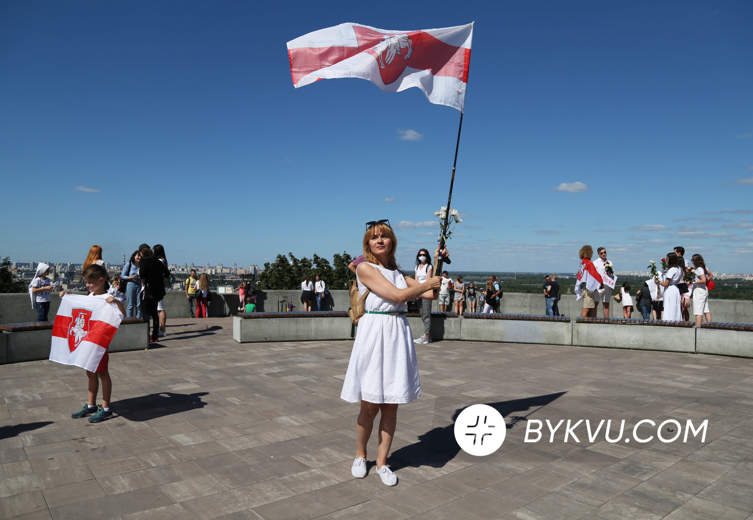 Митинг в Киеве в поддержку белорусского народа