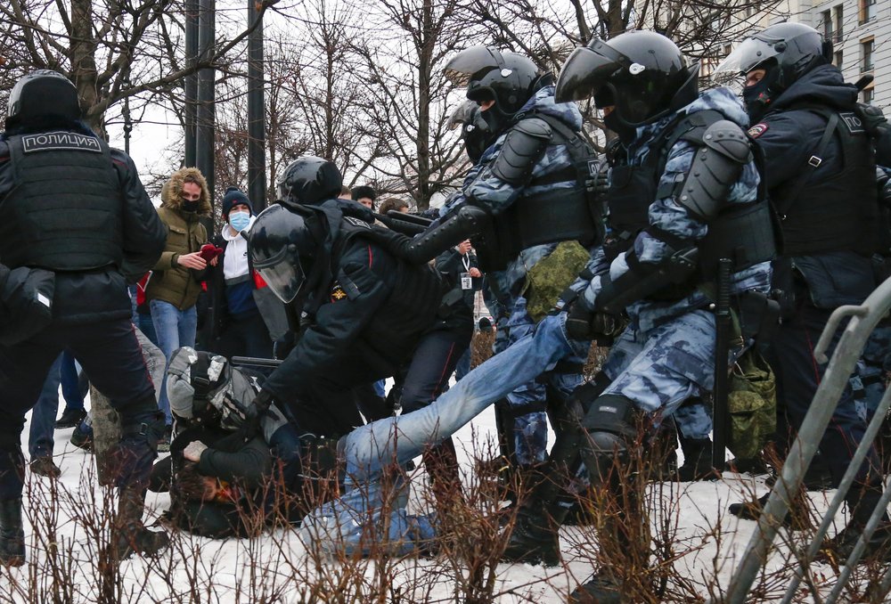 Операция нспр по аресту и казни. Moscow Demonstration. Protesters Arrest in Russia 2021.