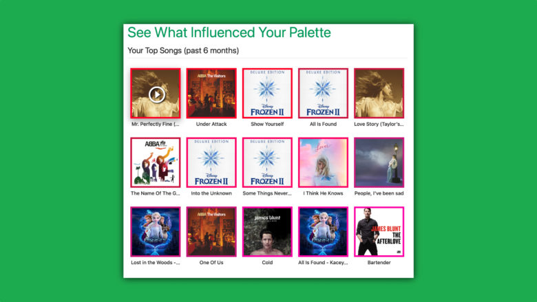 spotify color palette not working