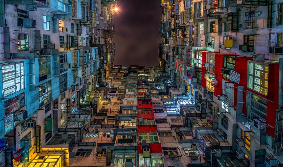 this shot of the fok cheong building in quarry bay won yeung two separate photography awards