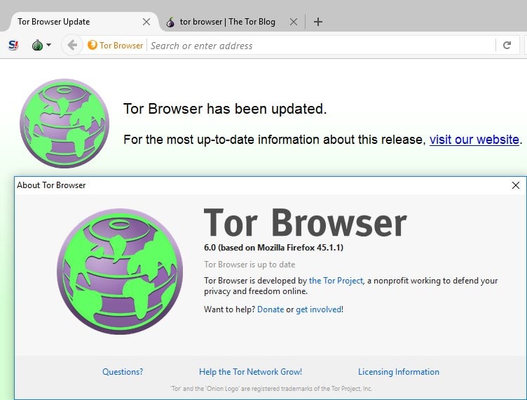 tor browser error gidra