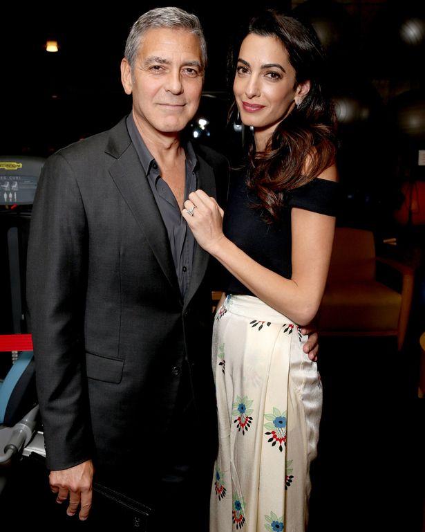 George Clooney L and lawyer Amal Clooney