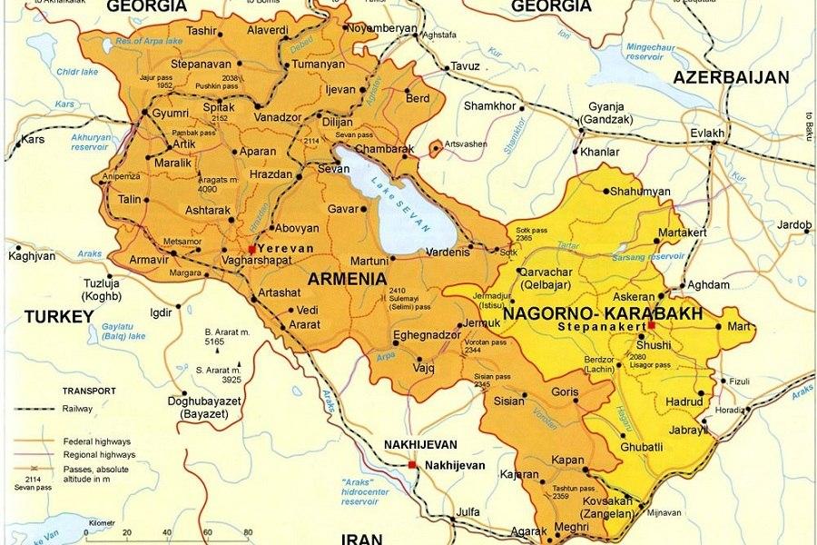 Карта Нагорный Карабах Map
