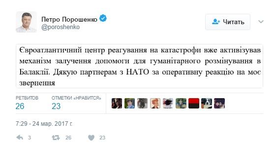 порошенко твиттер