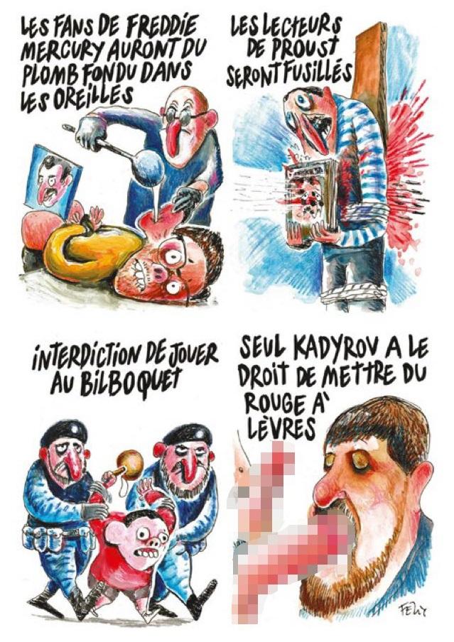 Charlie Hebdo нарисовал карикатуру на главу Чечни