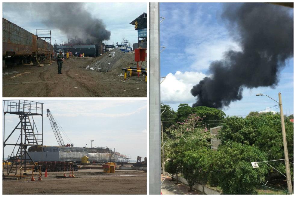 Взрыв в колумбийском порту