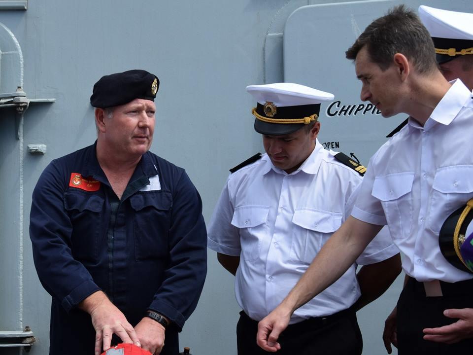 Занятия украинских и британских моряков на эсминце НАТО