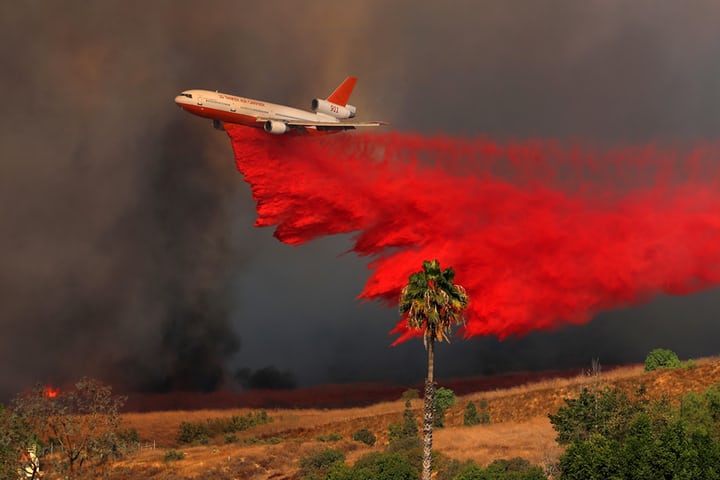 Лесные пожары на севере штата Калифорния