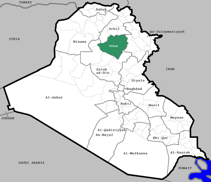 Kirkuk Iraq map