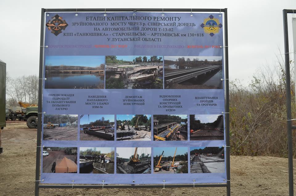 Открытие моста через реку Северский Донец