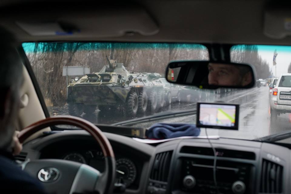 Военная техника под оккупированным Луганском