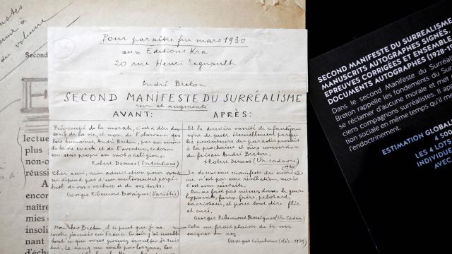 les manuscrits de sade et breton classes tresors nationaux