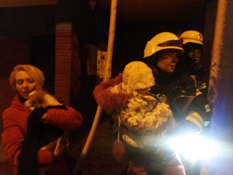 Пожар в Киеве.