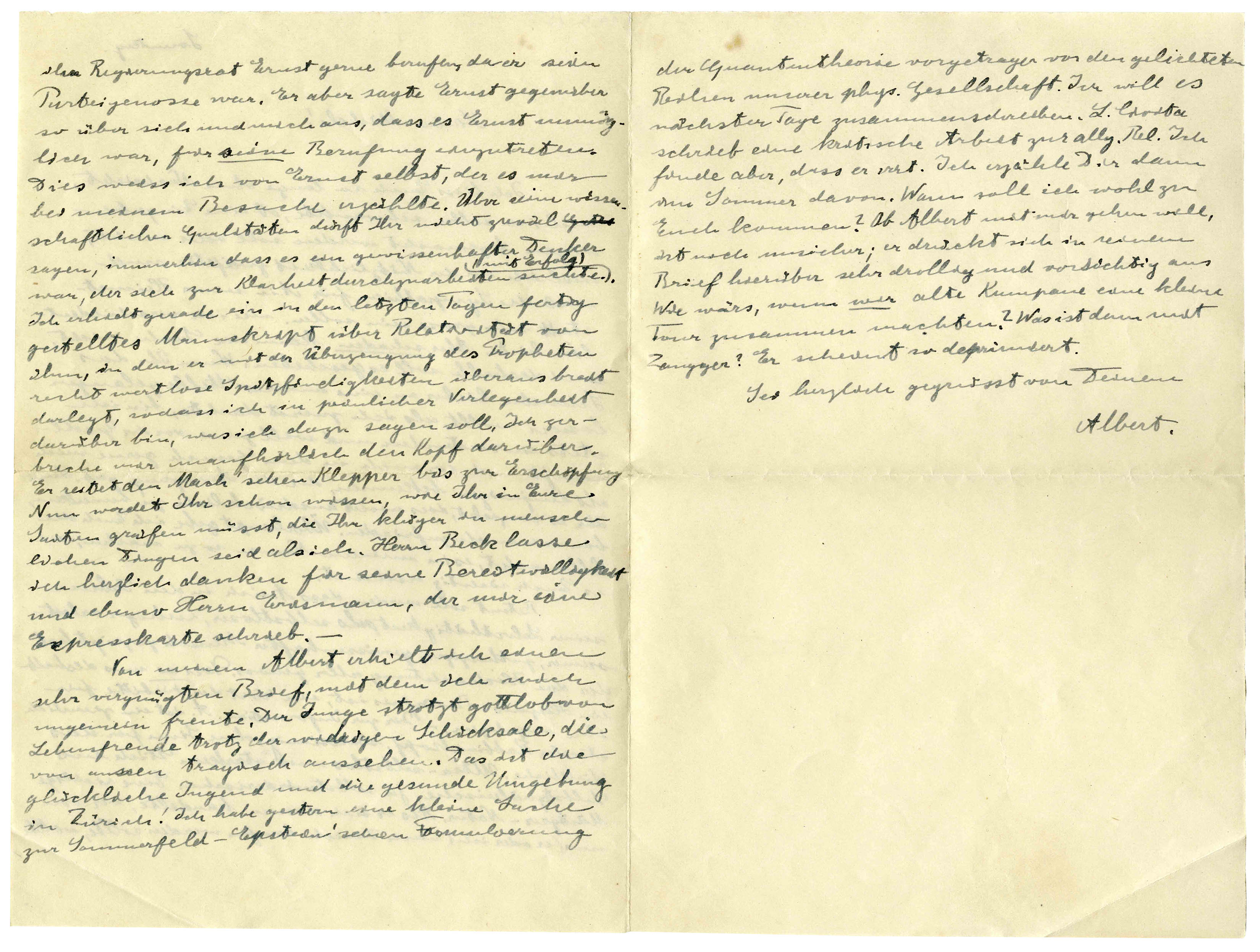 Albert Einstein Autograph Letter Signed 54685c lg