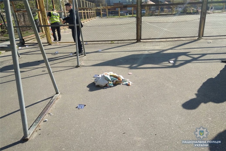 Взрыв на одной из спортивных площадок Киева.