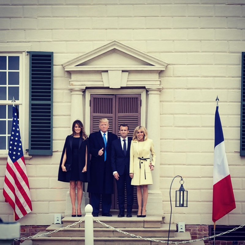 Визита президента и первой леди Франции в США