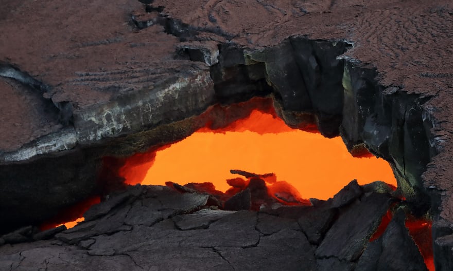 Извержение вулкана на Гавайях.