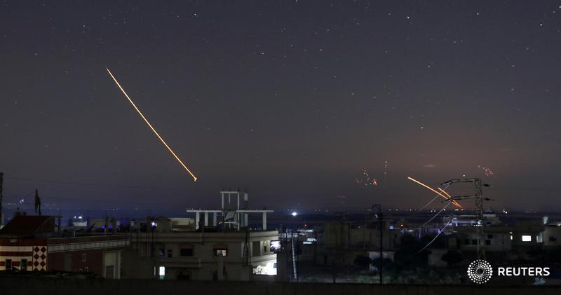 Ракетный удар по территории Сирии.