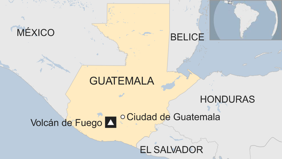 карта Гватемалы