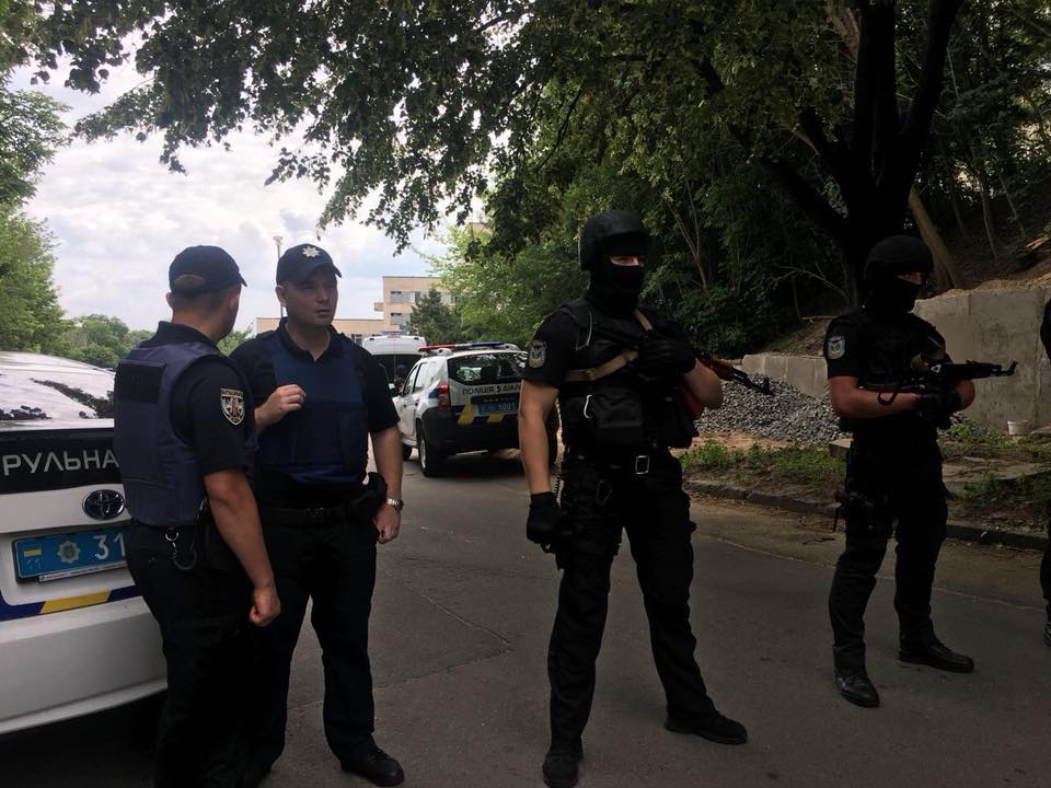 Полицейские учения в Киеве.