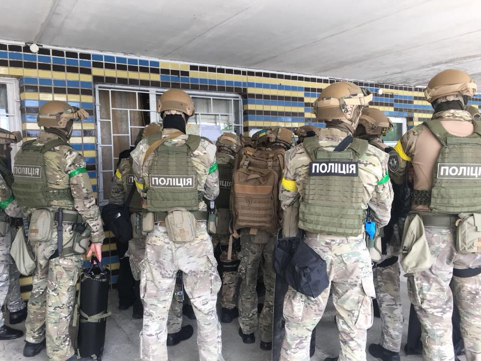 Полицейские учения в Киеве.