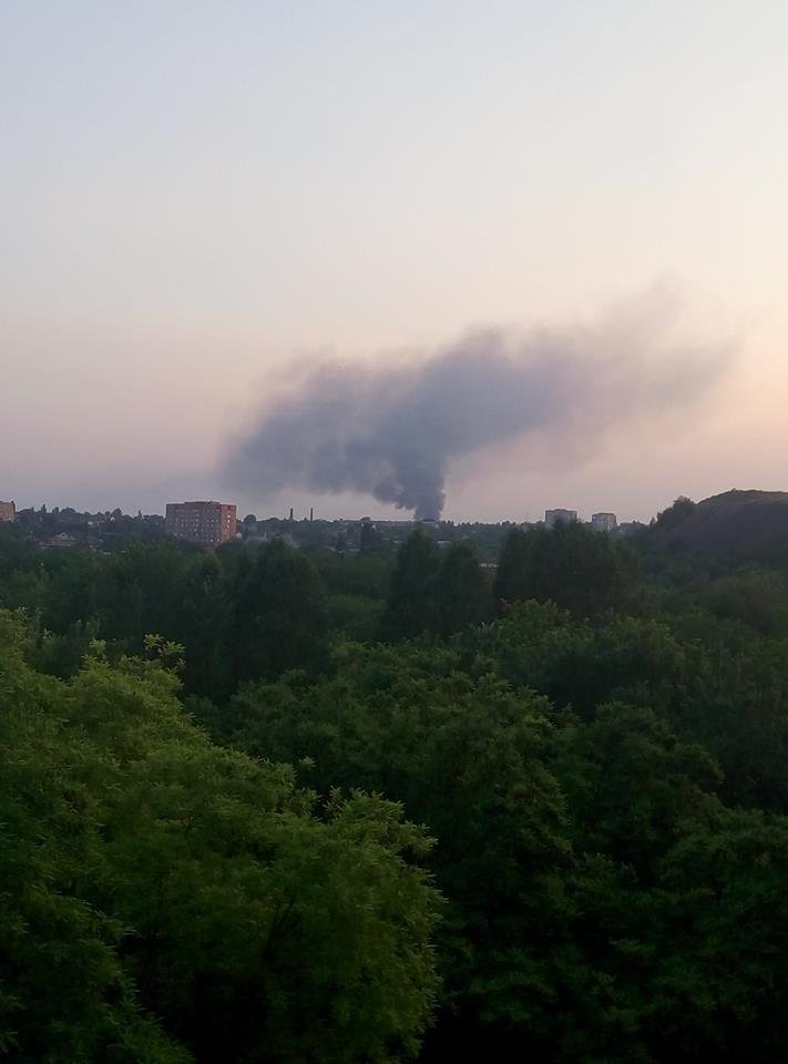 Пожар на шахте в оккупированном Донецке.