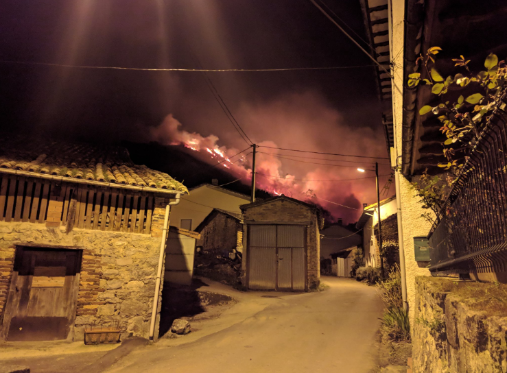 лесные пожары в Испании