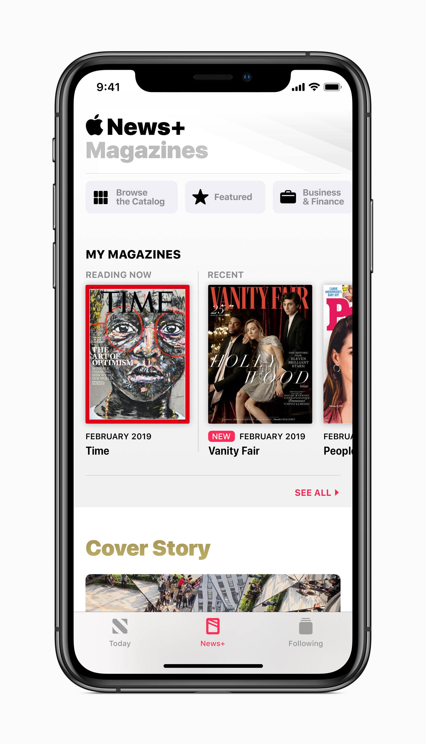Apple news plus magazines iphone screen 03252019
