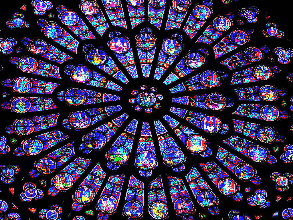 Notre Dame de Paris vitrale rose