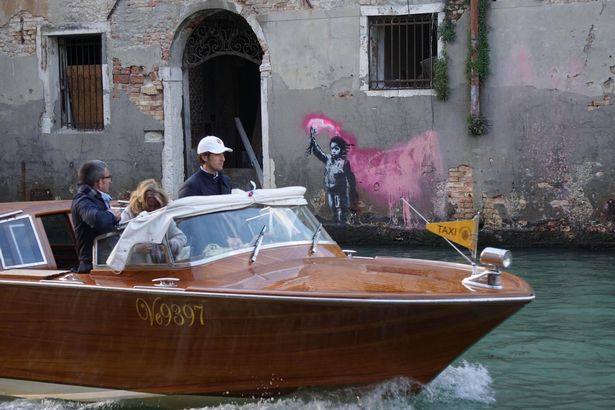 0 Alleged new Banksy artwork appears in Venice Italy 14 May 2019